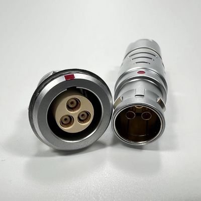 अच्छी कीमत 3 Coaxial Push Pull Circular Connectors plug PPS PEEK Insulator ऑनलाइन