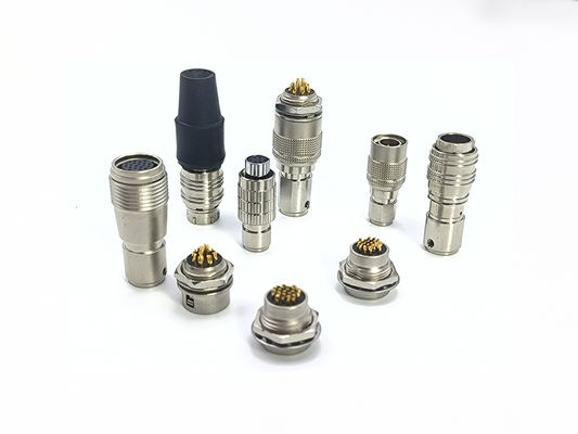 अच्छी कीमत Hirose Compatible HR25 HR10 HR7 Push Pull Circular Connectors Brass Chrome Plated Shell ऑनलाइन
