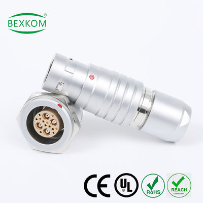अच्छी कीमत Metal shell brass chrome plated EMC shielding Waterproof high end use push pull locked compatible to LEMO ODU Fischer Circular connectors ऑनलाइन